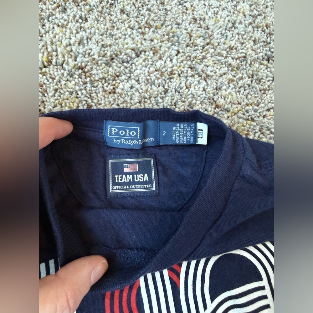 Polo Ralph Lauren Olympics Team USA Cotton Jersey Graphic Tee - Toddler Size 2T - Picture 4 of 5